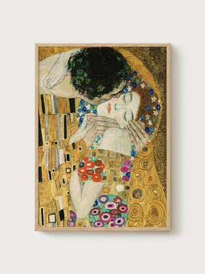 Gustav Klimt Print poster in oak frame