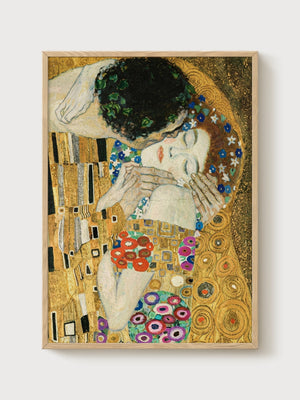 Gustav Klimt Print poster in oak frame