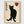 Japanese Black Cat Print poster in oak frame