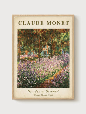 Claude Monet Print poster in oak frame