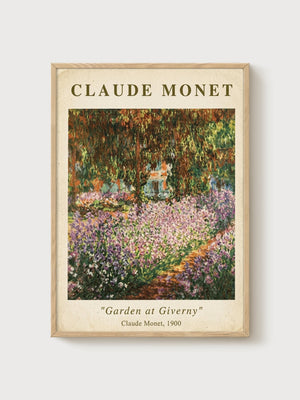 Claude Monet Print poster in oak frame