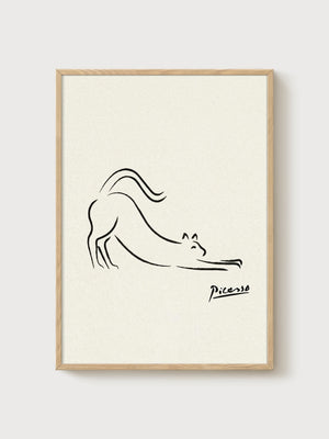 Pablo Picasso Print poster in oak frame