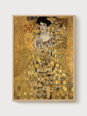 Gustav Klimt Print poster in oak frame