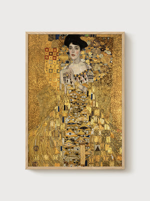 Gustav Klimt Print poster in oak frame