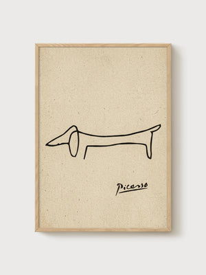 Pablo Picasso Print poster in oak frame