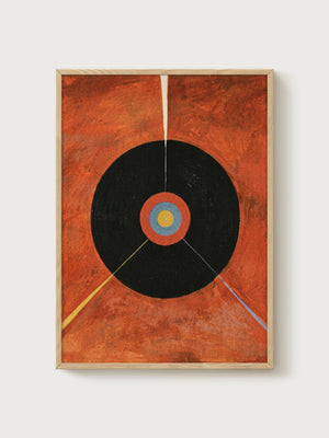 Hilma af Klint Print poster in oak frame