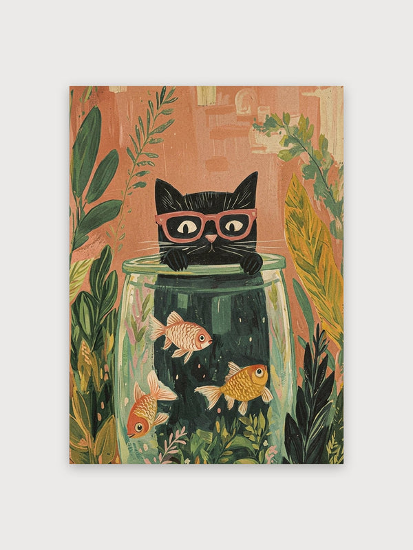 Black Cat & Goldfish - Digital Download