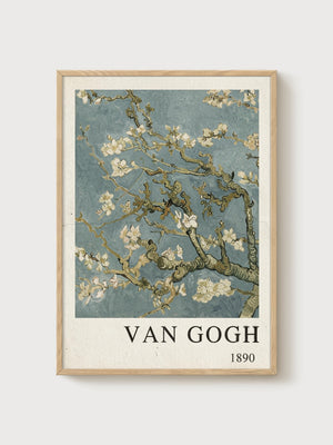 Vincent van Gogh Almond Blossoms Print poster in oak frame