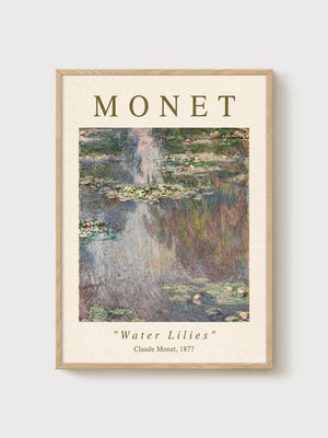 Claude Monet Print poster in oak frame