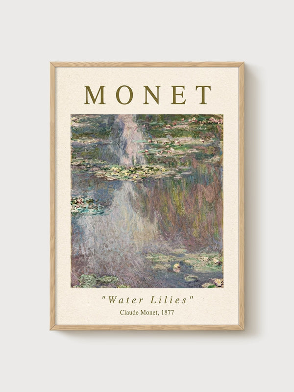 Claude Monet Print poster in oak frame