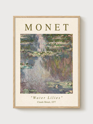 Claude Monet Print poster in oak frame