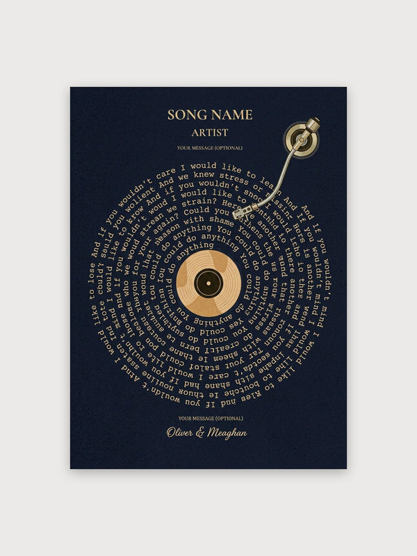 Custom Song Lyrics - Digital Download