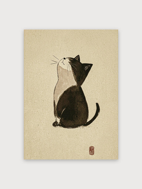 Japanese Cat Zen Art - Digital Download