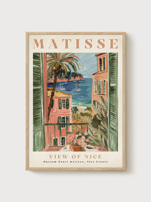 Henri Matisse Print poster in oak frame