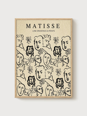 Henri Matisse Print poster in oak frame