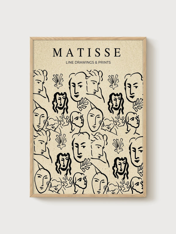 Henri Matisse Print poster in oak frame