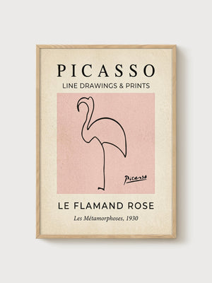 Picasso Wall Art poster in oak frame