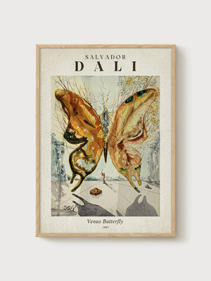 Salvador Dali Print poster in oak frame