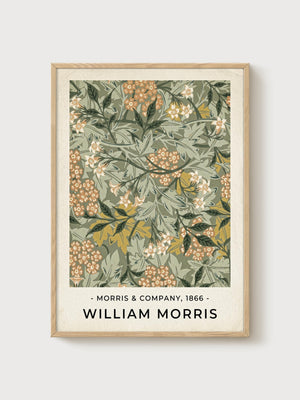 William Morris Print poster in oak frame
