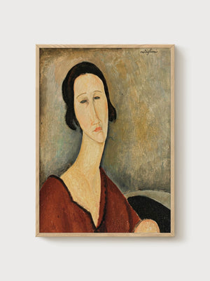 Modigliani Print poster in oak frame