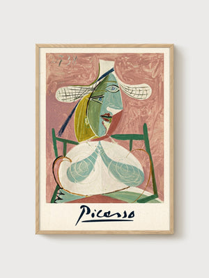 Pablo Picasso Print poster in oak frame
