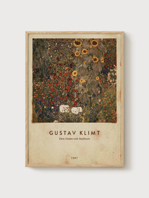 Gustav Klimt Print poster in oak frame