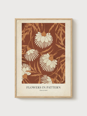Art Nouveau Print poster in oak frame
