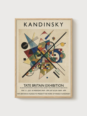 Wassily Kandinsky Print poster in oak frame