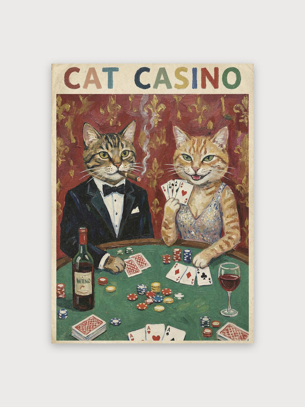 Cat Casino Poster - Digital Download