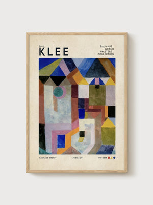 Paul Klee Print poster in oak frame