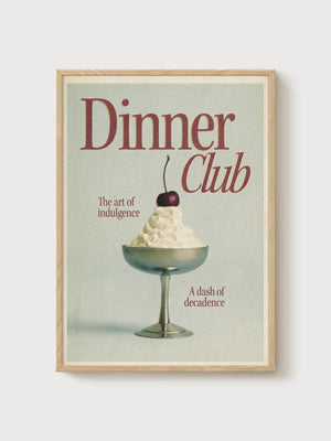 Vintage 1950s Ice Cream Poster poster in oak frame