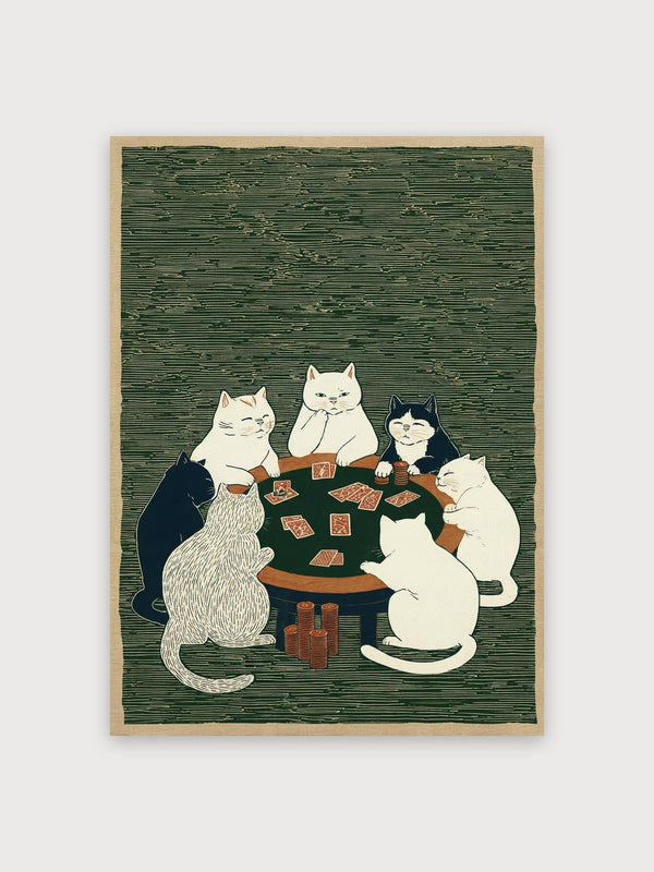 Cat Poker Print - Digital Download