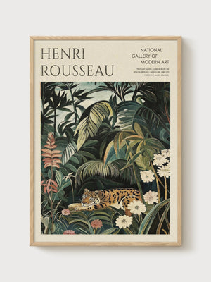 Henri Rousseau Print poster in oak frame