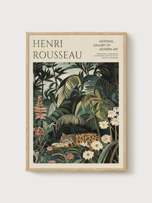 Henri Rousseau Print poster in oak frame