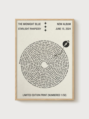 Music Poster poster in oak frame