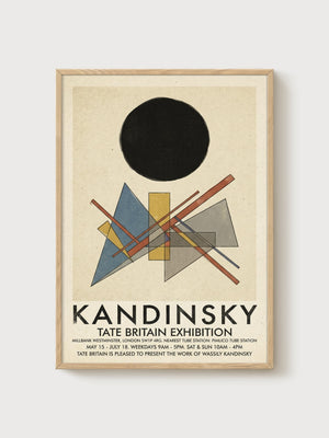 Wassily Kandinsky poster in oak frame