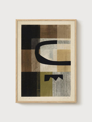 Bauhaus Print poster in oak frame