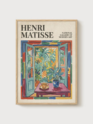 Henri Matisse Print poster in oak frame