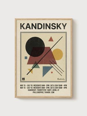 Wassily Kandinsky Print poster in oak frame