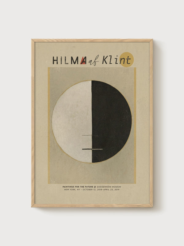 Hilma af Klint Print poster in oak frame