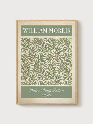 William Morris Print poster in oak frame