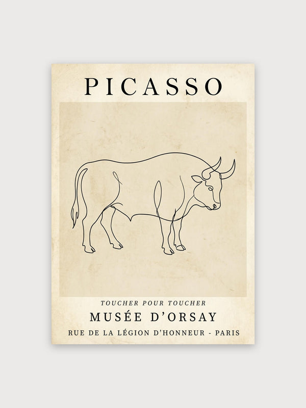 Picasso Bull Line Art - Digital Download