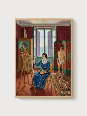 Henri Matisse Print poster in oak frame
