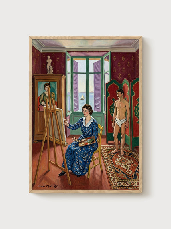 Henri Matisse Print poster in oak frame