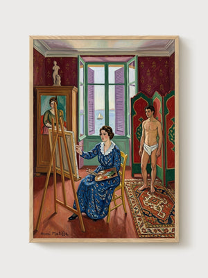 Henri Matisse Print poster in oak frame