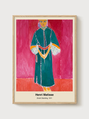 Zorah Standing Henri Matisse Print poster in oak frame