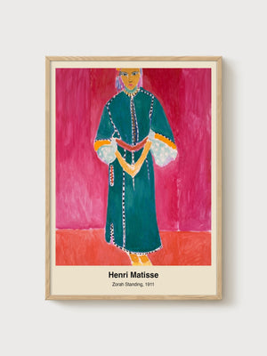 Zorah Standing Henri Matisse Print poster in oak frame
