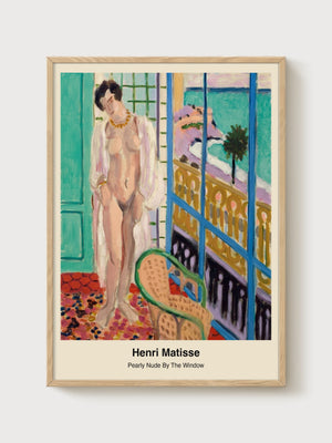 Henri Matisse Pearly Nude By The Window poster in oak frame