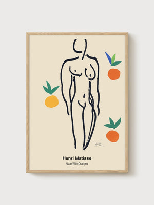 Henri Matisse Print poster in oak frame