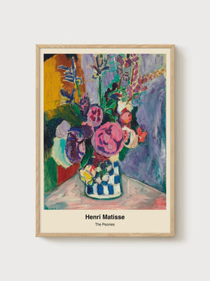 Henri Matisse The Peonies Print poster in oak frame